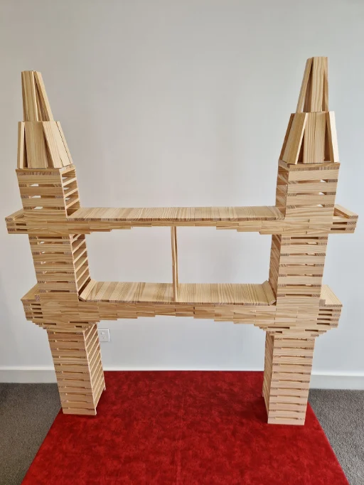 Double-decker bridge Kapla build